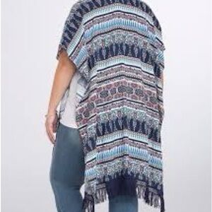 Torrid Patterned Swim Coverup Kimono